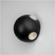 thumbnail image 2 of Aplique de pared LED 12W, interior y exterior, moderno pie circular negro, estanco IP65, blanco cálido 3000K (1 unidad), 2 of 4