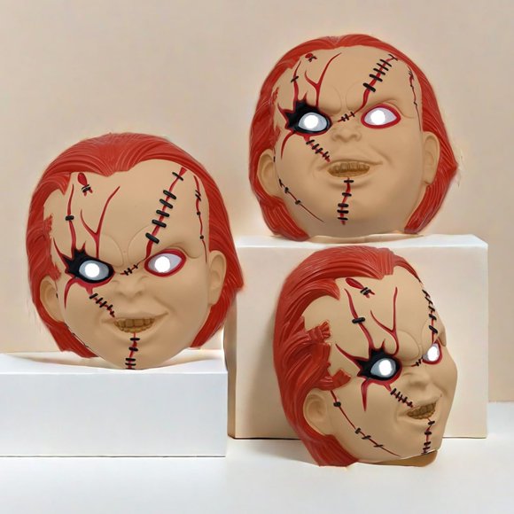 Disfraz aterrador de Halloween de Chucky Mask Homiego para adultos y niños