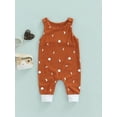 thumbnail image 2 of Franhais Infant Summer Jumpsuit, Toddler Casual Sleeveless Sun  Moon Print Round Neck Romper, 2 of 8