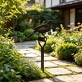 thumbnail image 5 of Linnome Iron Garden Stake Decoration Metal Yard Ornament with Ground Insert for Outdoor Garden Fence Courtyard Farm 11.8x3.4in Black#04, 5 of 6