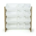 thumbnail image 3 of Humble Crew Journey Toy Storage Organizer with 12 Plastic Storage Bins, Natural/White, 3 of 4