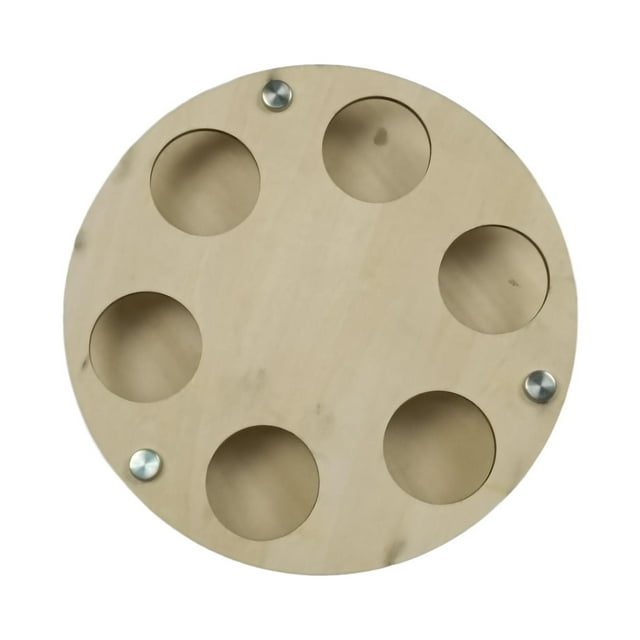 Soporte de estante de exhibición de baile de golf, decoración de madera multifunción organizadora única soporte de pelota de golf para colecciones Ronda 6holes 20x20cm