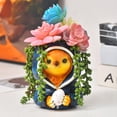 thumbnail image 2 of Sudadera con capucha Flowerpot Creative Animal, resina de águila, 315 g, 12,5 x 11 x 13 cm, 2 of 3
