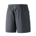 thumbnail image 4 of HAYIMI Mens Athletic Shorts Casual Summer Lightweight Loose Pocket Sports Breathable Solid Color Moisture-Wicking Stretch Golf Classic-Fit Bottoms, Grey, XXL, 4 of 4