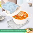 thumbnail image 4 of 2 Pack Pot Holders for Kitchen Heat Resistant Hot Pads Sets for Cooking Baking Pastel Blue Bows and Dots, 4 of 7