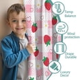 thumbnail image 3 of Blackout Kids Curtains,Strawberry Plants Fruit Heart Daisy Checkered Childrens Insulated Curtains Set Of 2,Bedroom Essentials,Toddler Room Decor 42"x54", 3 of 5
