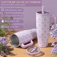 thumbnail image 2 of Birthday Gifts for Women, Lavendar Relaxing Spa Basket with Flannel Blanket 40 oz Tumbler, Get Well Soon Gifts Baskets Mother's Day Giftsfor Her, Mom, Wife, Friends, Purple, 2 of 9