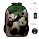 thumbnail image 5 of Mochila con patrón de panda gigante del tesoro nacional, bolso escolar para estudiantes, mochila USB a todo color, bolsa de doble capa, 5 of 5