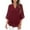 Red, variant on Yigetop Flowy Tops for Women! Womens Tops Casual Ruffle 3/4 Sleeve V Neck Double Chiffon Blouses Tops 3/4 Sleeve Tops for Women Pink L