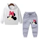 thumbnail image 3 of Conjunto de 2 piezas de ropa de Disney para niñas, primavera y otoño, con estampado de Minnie, sudaderas con capucha y pantalones deportivos para niñas pequeñas, 3 of 5