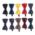 thumbnail image 4 of KAKOWELY 10 Pcs Nœud Papillon Classique de Mode Pré-Noué en Polyester, Cravate de Cou Formelle, Nœud Papillon à Double Couche (Aléatoire), 3,94 Pouces X 1,97 Pouces X 0,47 Pouces, 4 of 4