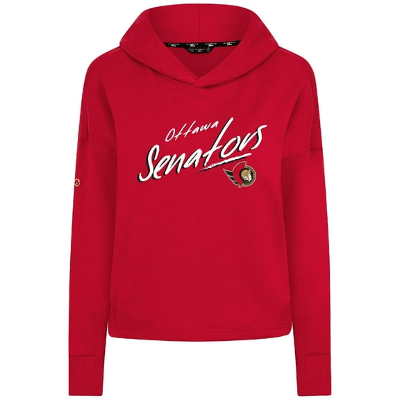 Women's Levelwear  Red Ottawa Senators Sweet Sizzle Tri-Blend Cropped Pullover Hoodie