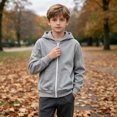 thumbnail image 2 of JZEJING Boys Jackets Solid Color Hooded Coat Long Sleeve Zip up Outerwear with Pocket Fall Clothes, 2 of 5