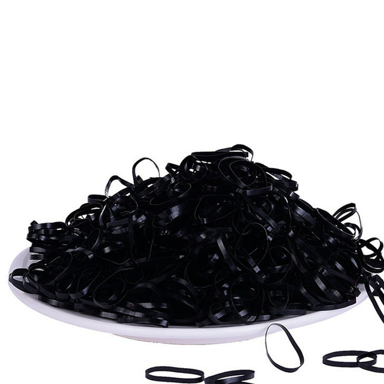 Coxeer Hair Bands Rubber Mini 500pcs Small Tiny Hair Ties Hair Elastics for Children, Black