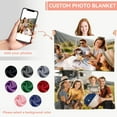 thumbnail image 3 of Personalised Blanket with Photo Text - Personalised Gifts for Women Men, Personalised Photo Blanket, Custom Blanket, Gifts for Family Kids Pet Friends, Gifts for Birthday Fathers/Mothers Day, 3 of 5