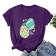 thumbnail image 1 of Levmjia T-Shirts pour Femmes Grande Taille Easter T-shirt pour Femmes Easter Imprimé Col Rond Manches Courtes T-shirt Haut Ample, 1 of 3
