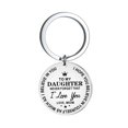 thumbnail image 2 of MasteelfCA 2pcs Stainless Steel Key Rings Graduation Birthday Gift Keychains Letter Printing Key Holder Round Pendant Craft Ornaments(1pc Son and 1pc Daughter), 2 of 7