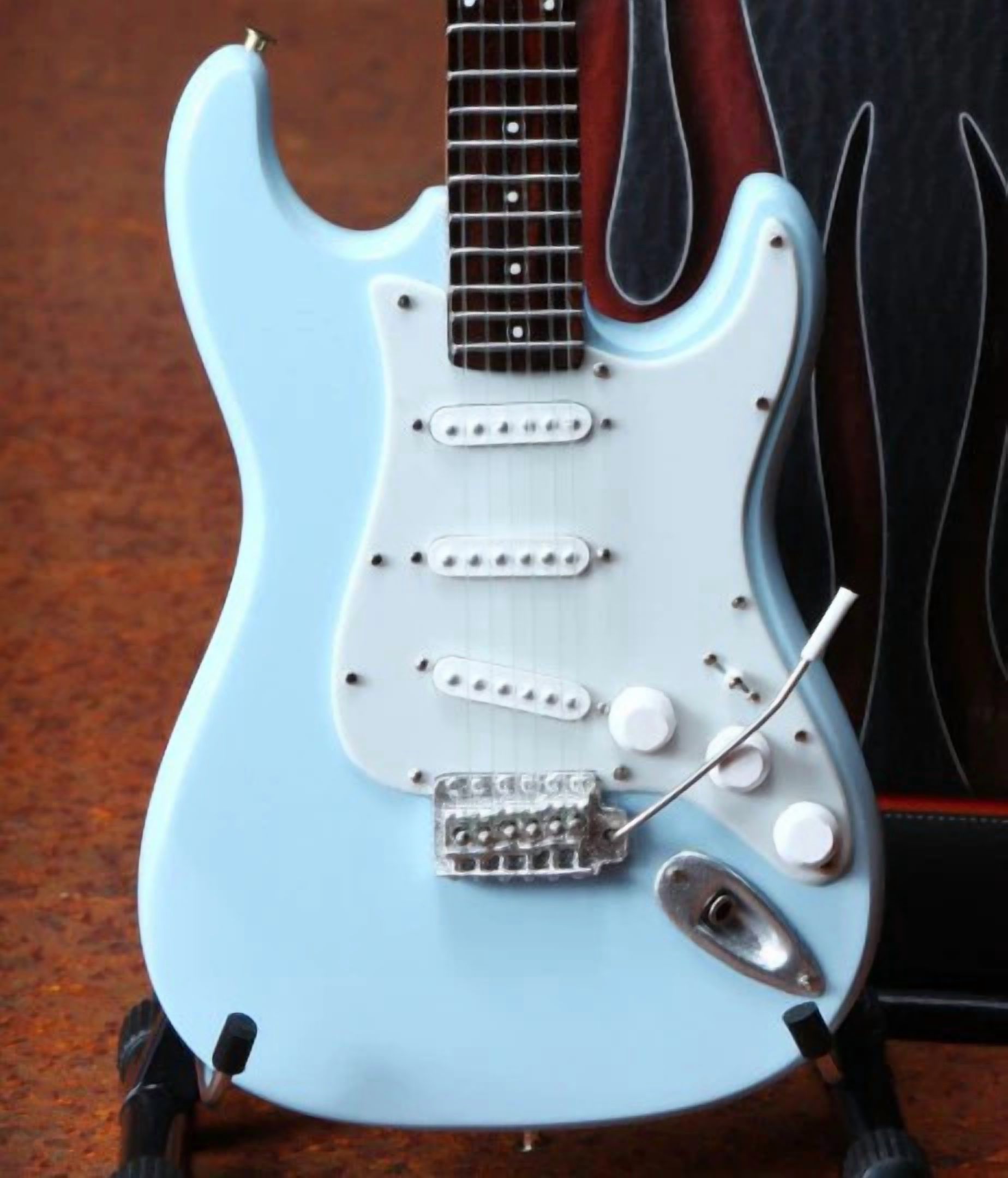 Fender Stratocaster Sonic Blue 10 Inch Miniature Electric Guitar Replica