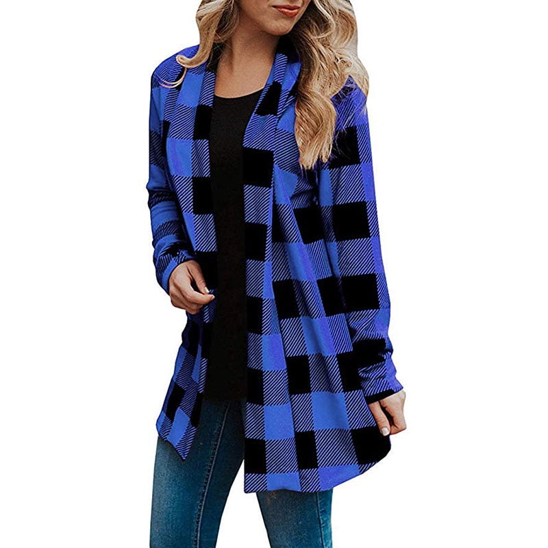 Womens Striped High Low Long Sleeve Elbow Patch Open Front Cardigans