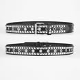 thumbnail image 3 of Previn Women's Studded Belt Biker Adjustable Buckle Cyberpunk Casual Harem All Seasons Medium 2025 Groove Belt Black X-Small-Large, 3 of 5