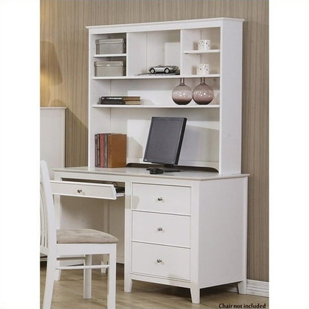 Coaster Selena Computer Desk And Hutch In White Walmart Com