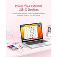 thumbnail image 4 of LENTION USB C Hub, 5-in-1 USB C to USB C Multiport Adapter with 2FT Long Cable, Type C Hub with 4 USB C Port & USB C Powered, USB C Splitter Extender for Laptop MacBook Pro/Mac Air/iMac, More(CE31), 4 of 11