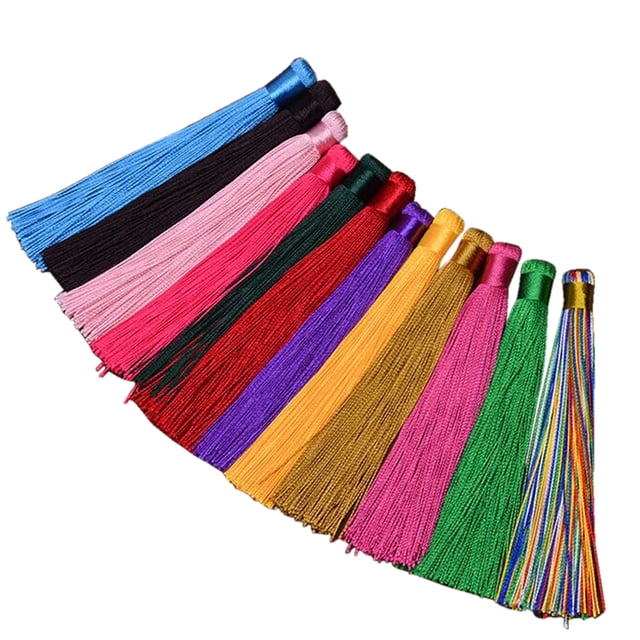 12pcs Chinese Knot Tassel Silky Handmade Tassels (Random Color)