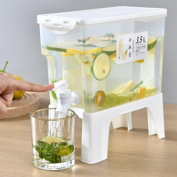 Refrigerator Beverage Dispenser with Lid and Faucet 3.5L Beverage Dispenser Cans