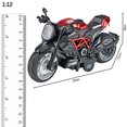 thumbnail image 3 of Metal Diecast 1/12 Modelo de motocicleta deportiva Moto de trasera con luz musical para colección de Decoración de vehículos Navidad pr rojo Sunnimix juguetes de fundición de motocicleta, 3 of 7