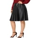 thumbnail image 2 of Women's Plus Size PU Skirt A-Line Versatile Flared Party Skirts Black 4X, 2 of 6