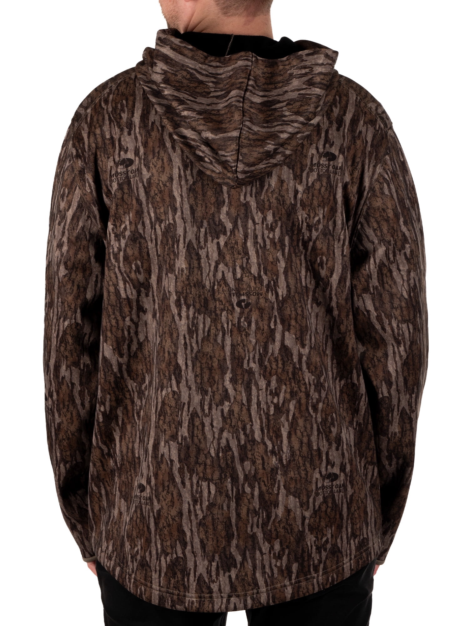Mossy Oak Men's Camouflage Hunting Performance Hoodie, Mossy Oak Bottomland, L