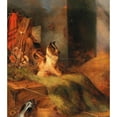 thumbnail image 2 of Johann Matthias Ranftl 15x17 Gold Ornate Wood Frame and Double Matted Museum Art Print Titled - Dog in the Tack Room, 2 of 4