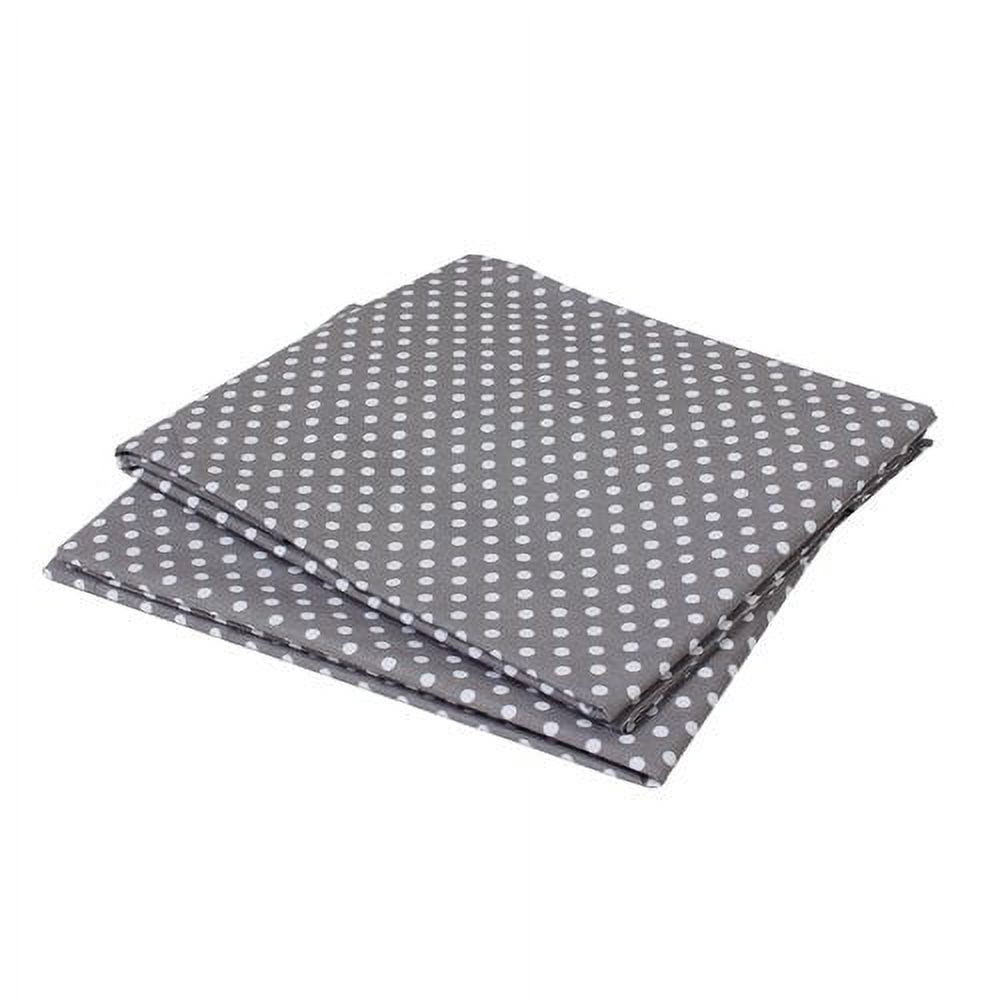 Bacati - MixNMatch Pin Dots Crib/Toddler Bed Sheets 100% Cotton Percale, Orange, 2-Pack