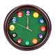 thumbnail image 1 of Reloj de pared con bola de billar, mesa de billar, reloj de pared de habitación, decoración de pared de madera de 10 "para Bar, sala de billar, juego, 1 of 9