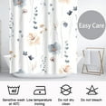 thumbnail image 6 of Watercolor Floral Shower Curtain Sets,Blue Beige Flowers Bathroom Curtains,Modern Minimalist White Bath Curtain, Waterproof Fabric with 12 Hooks 72x72 Inches, 6 of 6