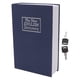 thumbnail image 1 of Caja fuerte de simulación de libro, caja fuerte portátil para guardar dinero con llave para regalo de cumpleaños, color azul, 1 of 14