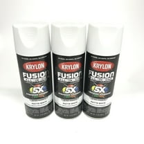 KRYLON 2764-3 PACK MATTE WHITE All-In-One Fusion Paint & Primer - No-Peel - 12 oz Aerosol