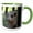 Green/White, variant on 3drose, Camel Dromedary Face Animal, 11oz Two-tone Yellow Mug