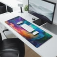 thumbnail image 2 of Mouse Pad Gaming, Large Mouse Pads for Desk, Keyboard Mouse Mat Desk Pad, Non-Slip Rubber Base with Stitched Edges Mousepad, 31.5x11.8in Colorful Galaxy, 2 of 7