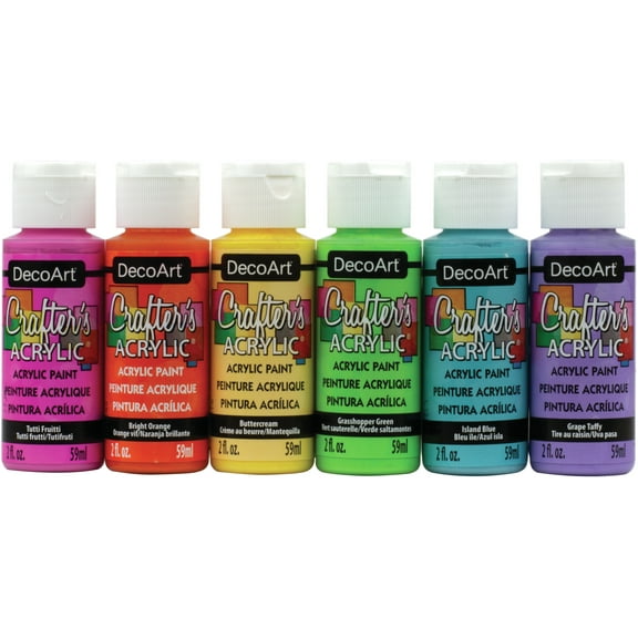 Crafters Acrylics Value Pack 6/Pkg-Brights