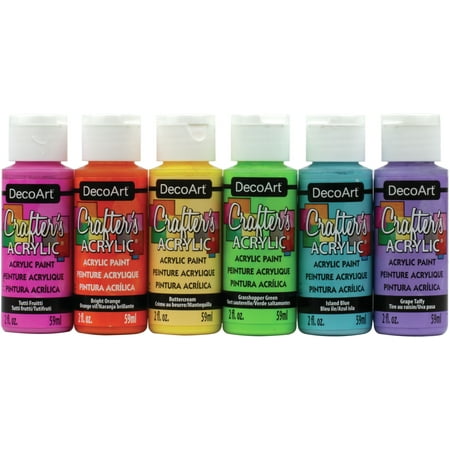 UPC: 0766218049346 | Crafters Acrylics Value Pack 6/Pkg-Brights