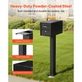 thumbnail image 4 of KFFKFF Steel Mailbox Post, 43 x 4 x 4 Inches, In-Ground Mounting Mailbox Stand with Universal Plate Bracket, Durable Metal Post Sleeve Kit for Outdoor Residential Use, Black Powder Coated Finish, 4 of 9