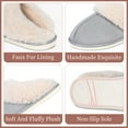 thumbnail image 6 of Womens Slipper Memory Foam Fluffy Soft Warm Slip On House Slippers,Anti-Skid Cozy Plush for Indoor Outdoor(Grey), 6 of 7