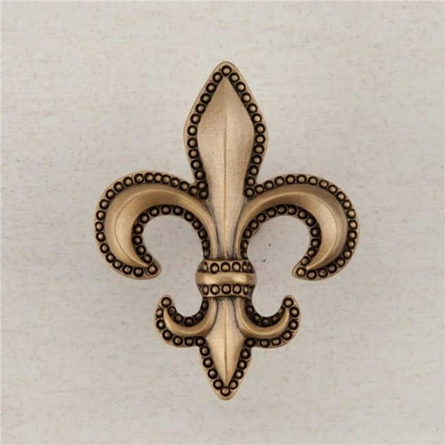 Acorn Manufacturing DQDGP Artisan Collection Fleur - De - Lis Knob, Museum Gold