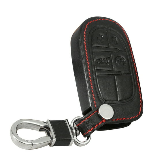 1x Anti-Scratching Leather Car Key Case For Jeep