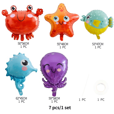 BESTSKY Party Balloon,Ocean Animal Theme Light Up Balloons,Fun Party Setup Foil Mylar Balloon