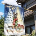 thumbnail image 3 of Merry Christmas German Shepherd Snowy Winter with Gifts Tree Decorations House Flag 28x40in Double Sided Alsatian Dog Lover Gifts Outdoor Decor - 12020, 3 of 5