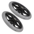 thumbnail image 4 of 2 ruedas reemplazables para silla de ruedas, ruedas delanteras pequeñas con eje roscado., 4 of 5