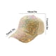 thumbnail image 3 of Gorra de béisbol con lentejuelas brillantes, ajustable, de malla, transpirable, para el sol, de viaje y con visera para fiestas, para mujer., 3 of 6
