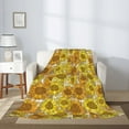thumbnail image 2 of Disketp Sunflowers1 Cozy Flannel Fleece Throw Blanket: Has a velvety texture for All Seasons - Perfect for Women, Men, & Kids"80"x60", 2 of 6